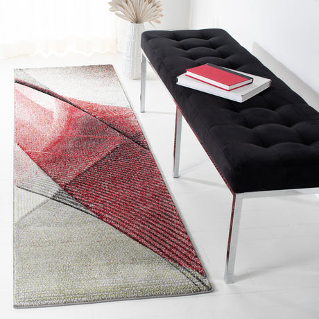 Safavieh Hollywood Hlw715Q Grey/Red Rugs.