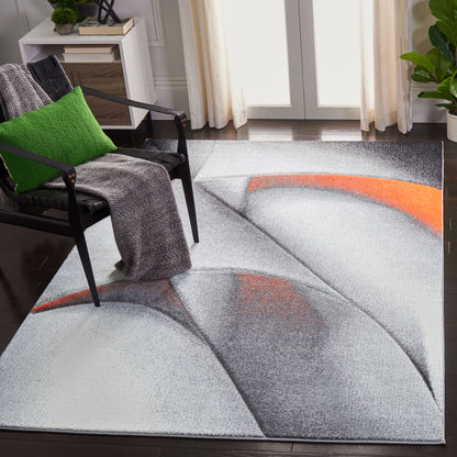 Safavieh Hollywood Hlw716P Grey/Orange Area Rug