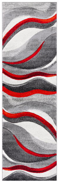 Safavieh Hollywood Hlw766Q Grey/Red Area Rug