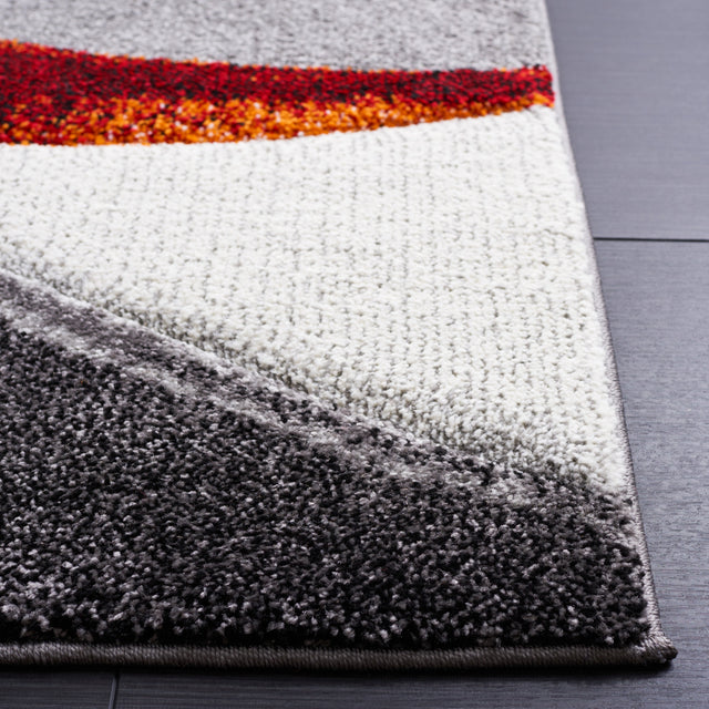 Safavieh Hollywood Hlw766Q Grey/Red Rug.