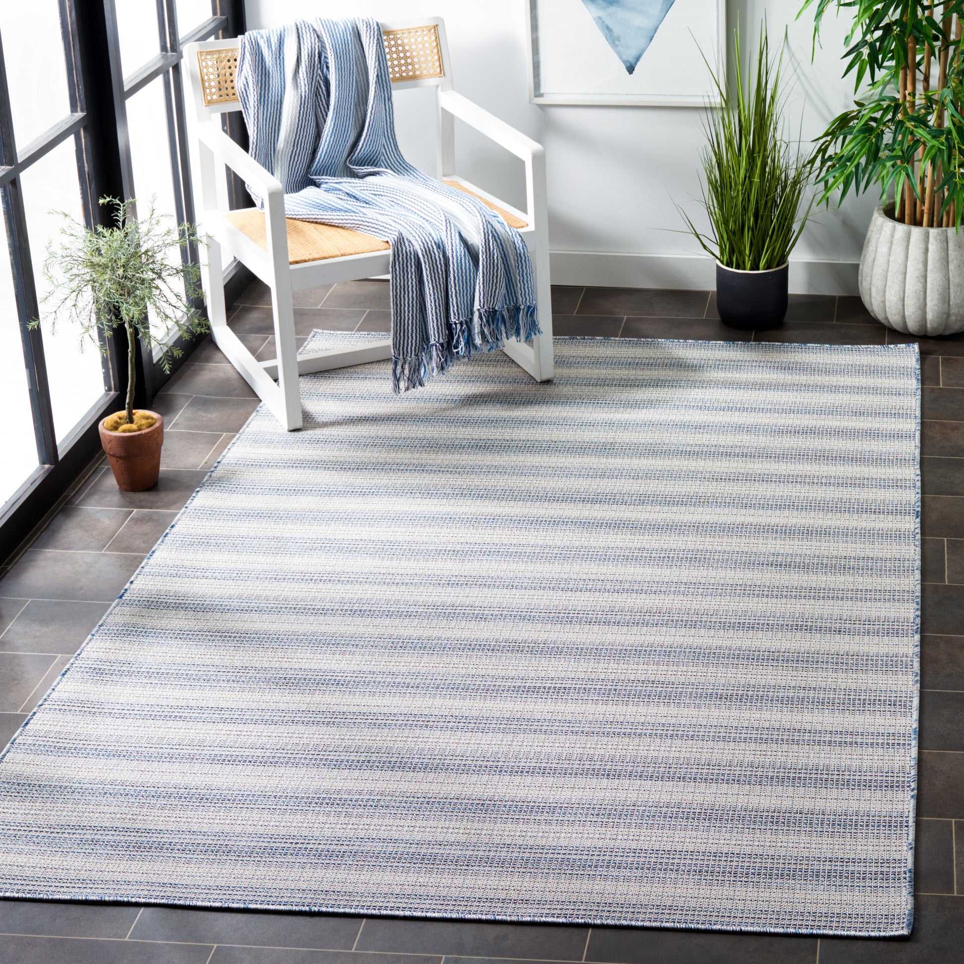 Safavieh Hampton Htn231M Blue Area Rug