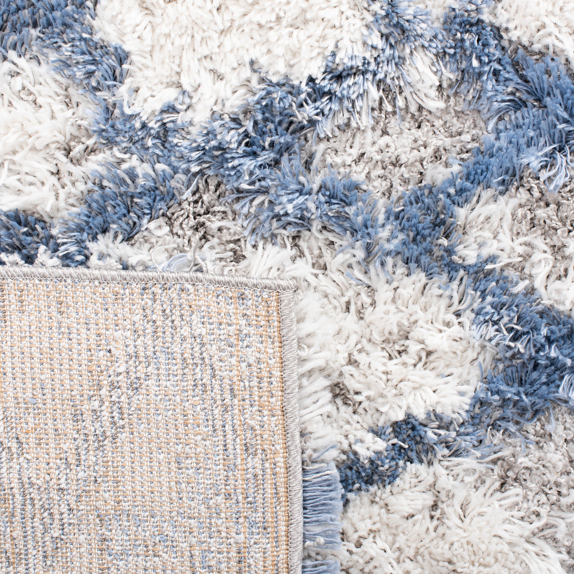 Safavieh Horizon Shag Hzn894M Ivory/Blue Area Rug