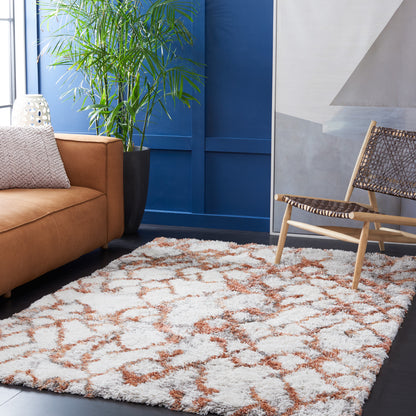 Safavieh Horizon Shag Hzn894P Ivory/Rust Area Rug