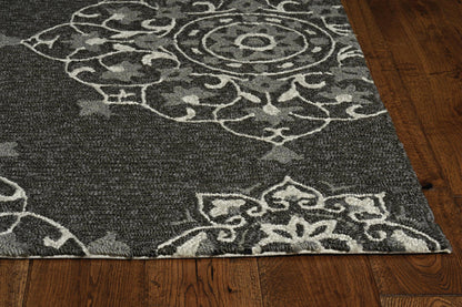 KAS Harbor 4207 Courtyard Charcoal Area Rug