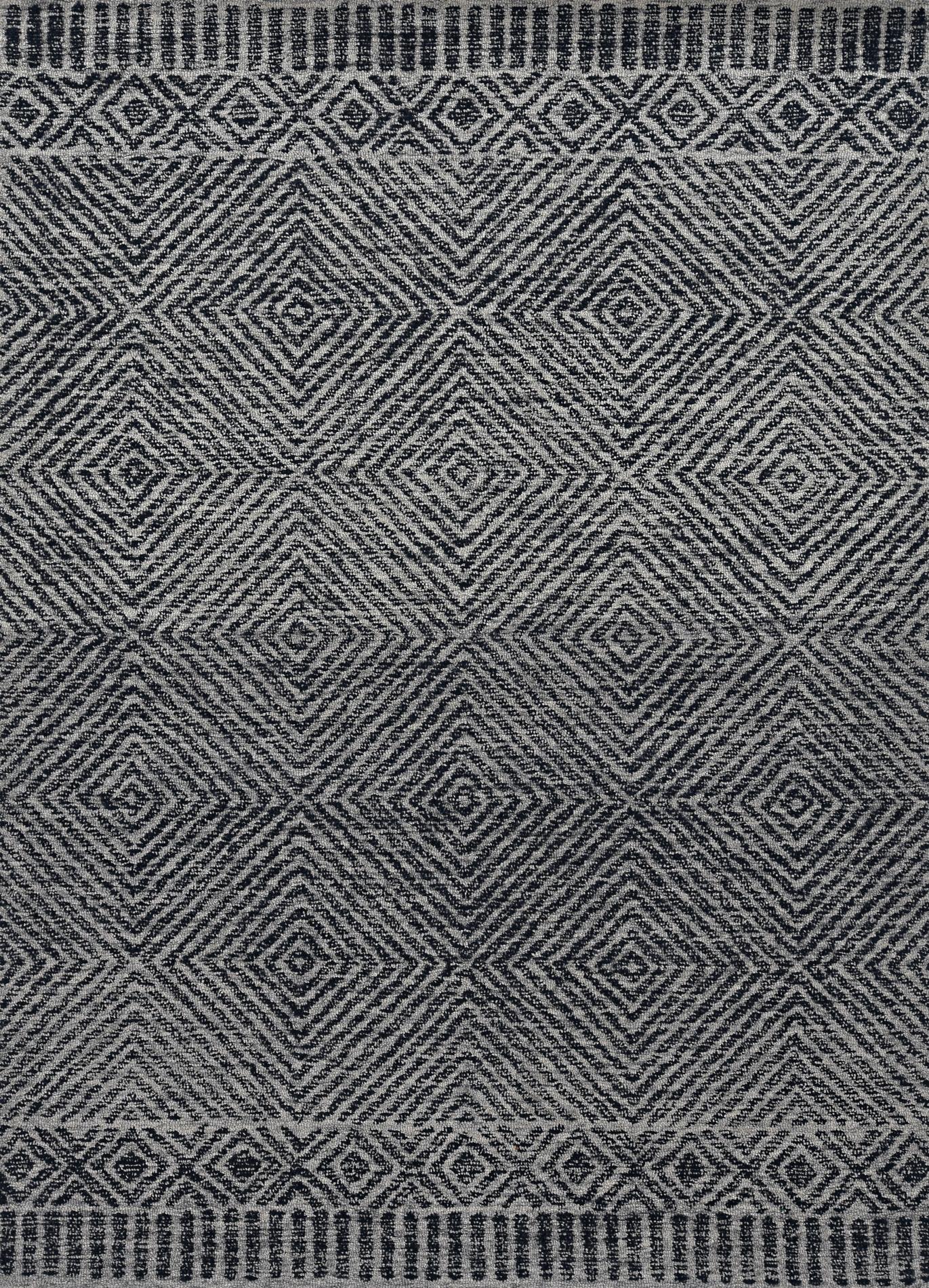 KAS Hudson 2463 Retreat Grey/Black Area Rug