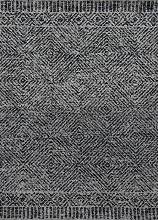 KAS Hudson 2463 Retreat Grey/Black Area Rug