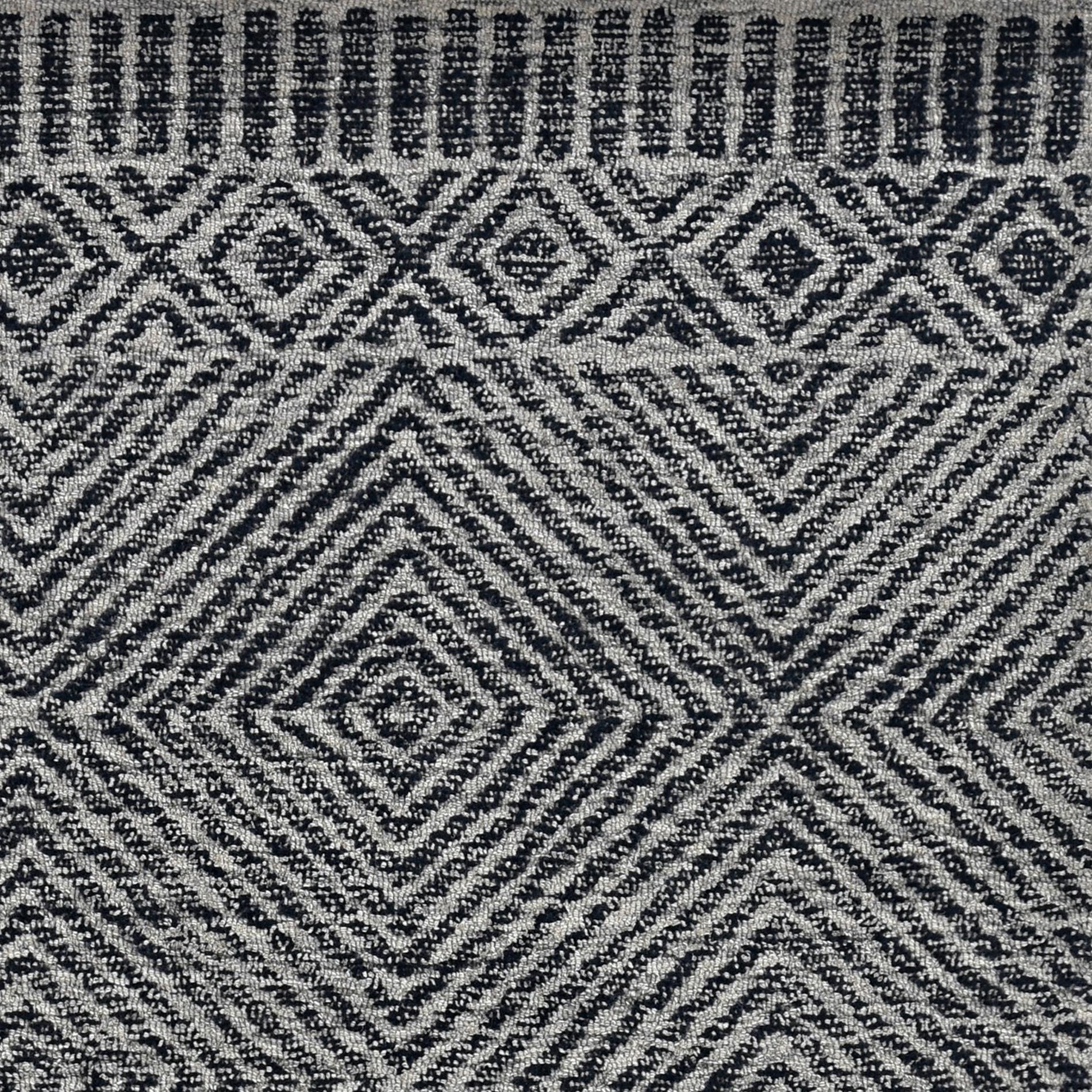 KAS Hudson 2463 Retreat Grey/Black Area Rug