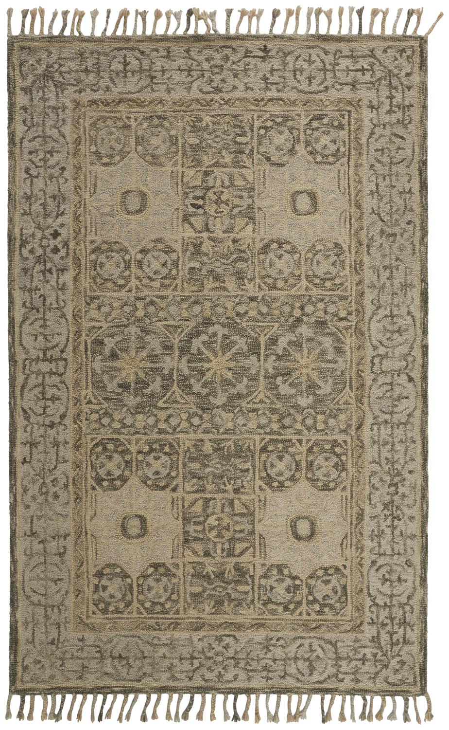 Feizy Remington R8033 Tan/Green Area Rug