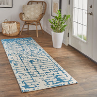 Feizy Dineen R8040 Ivory/Blue Area Rug