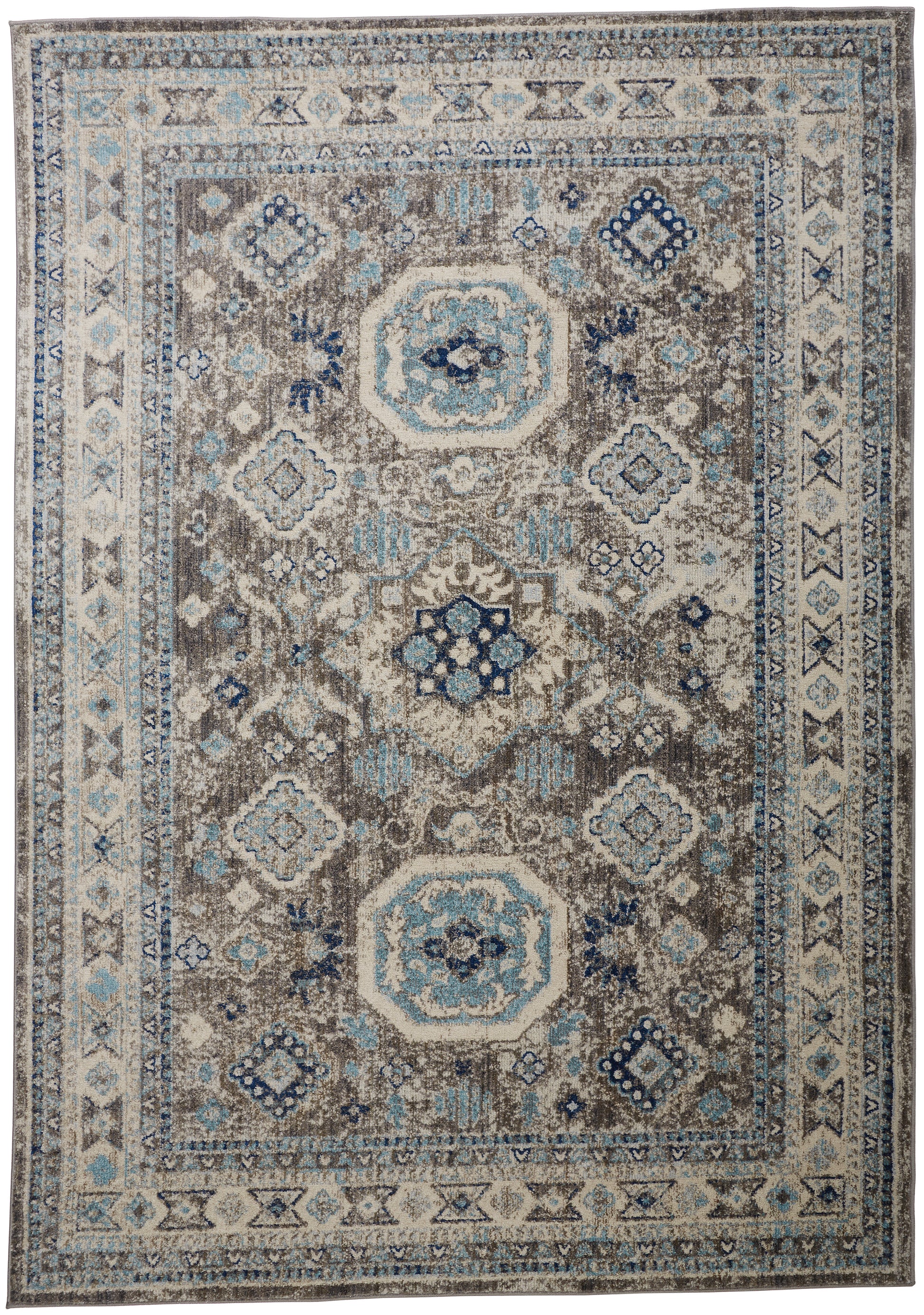 Feizy Bellini I3137 Blue/Gray Area Rug