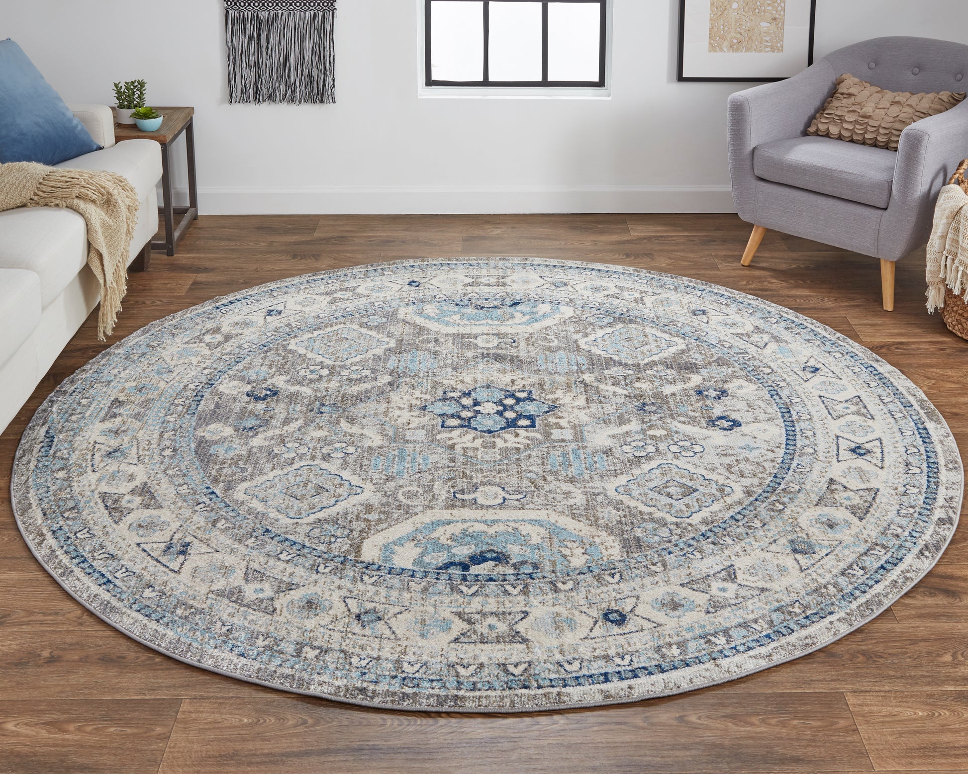 Feizy Bellini I3137 Blue/Gray Area Rug