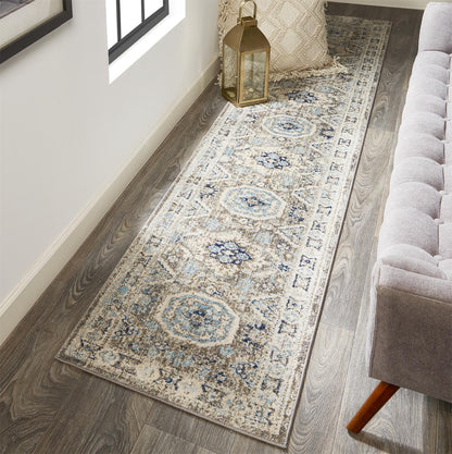 Feizy Bellini I3137 Blue/Gray Area Rug