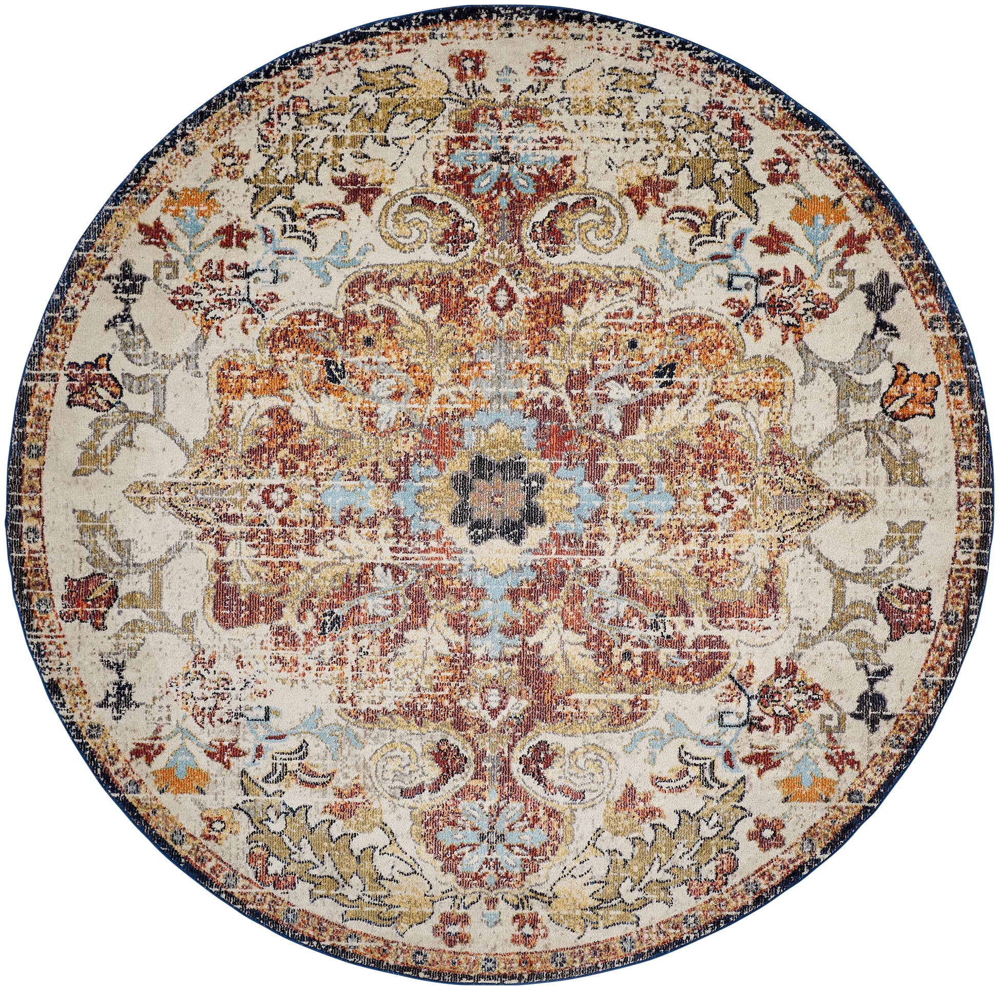 Feizy Bellini I3138 Gold/Blue Area Rug