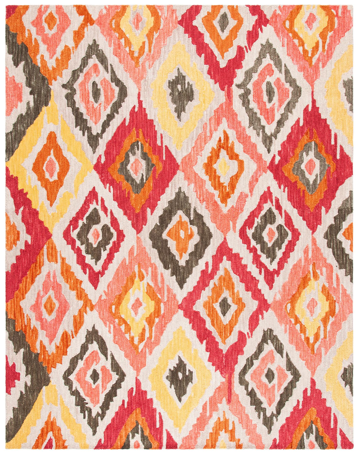 Safavieh Ikat Ikt337B Beige/Pink Area Rug