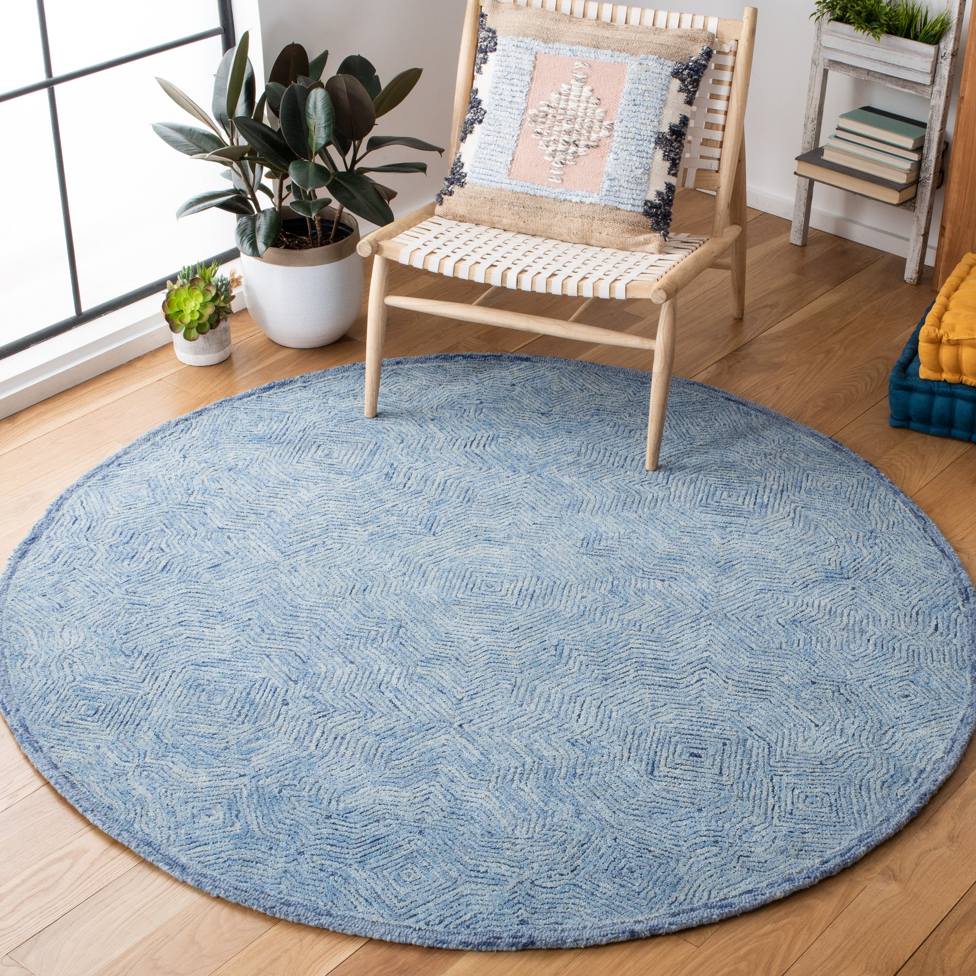 Safavieh Ikat Ikt506M Blue Area Rug