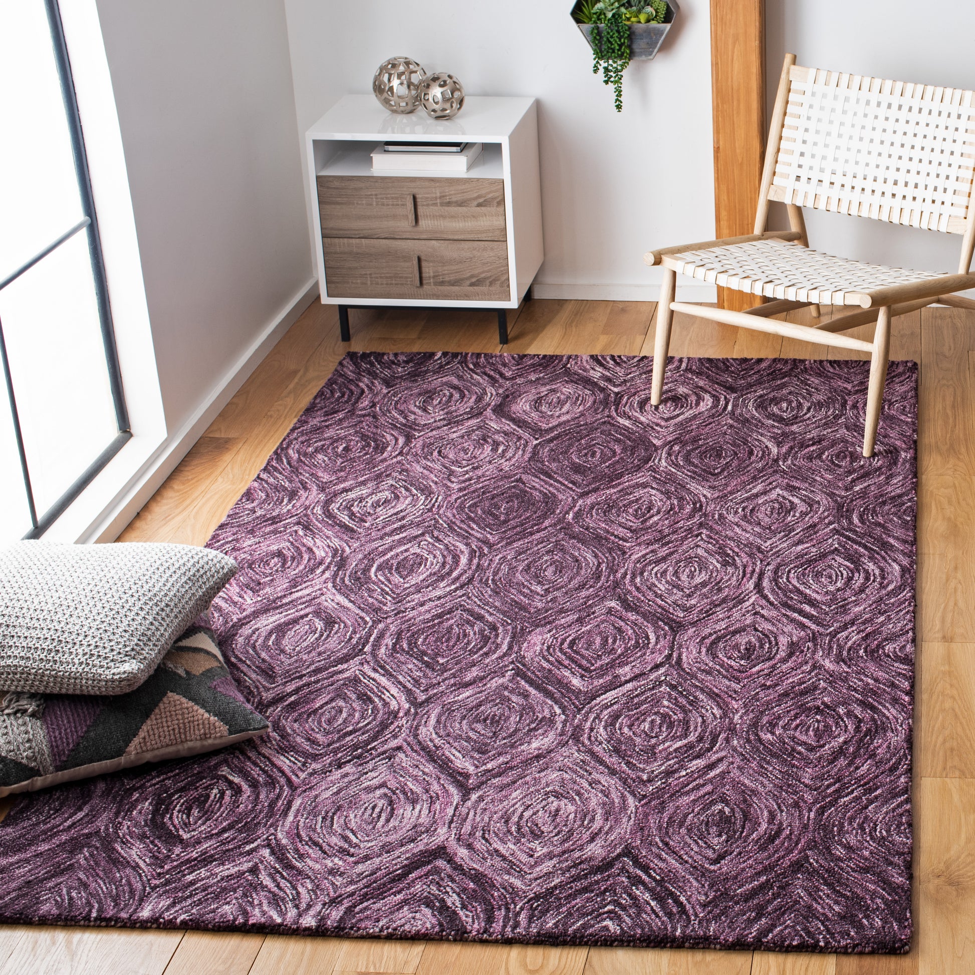 Safavieh Ikat Ikt631P Purple Area Rug