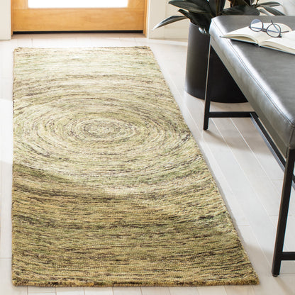 Safavieh Ikat Ikt633Y Green Area Rug