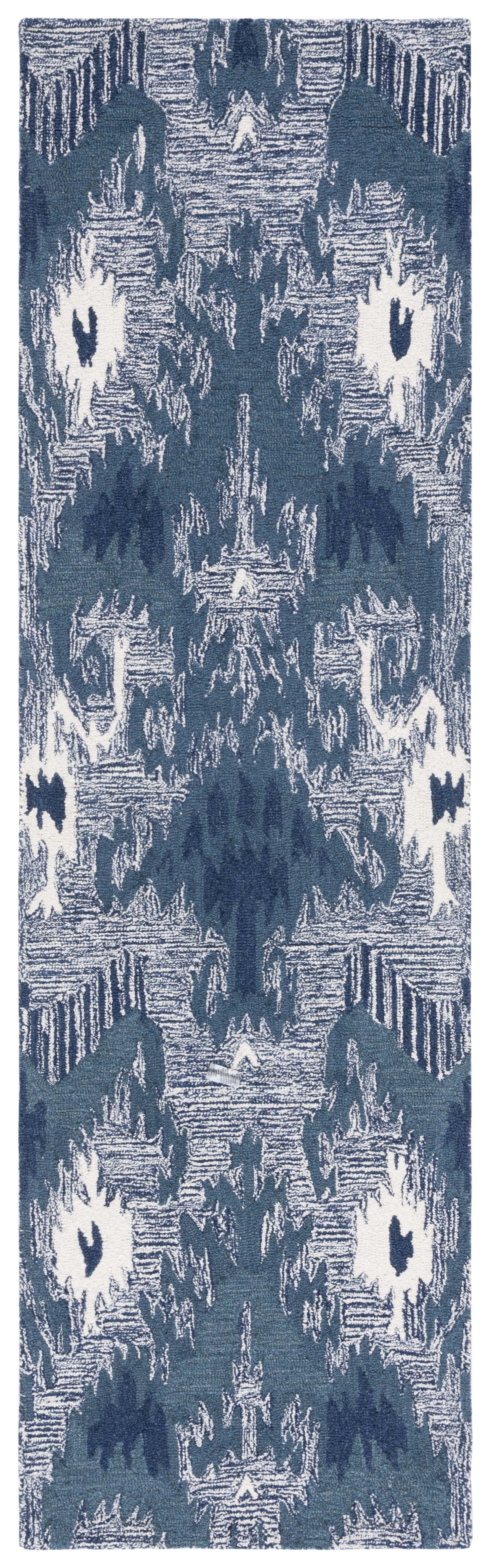 Safavieh Ikat Ikt652M Blue/Ivory Area Rug