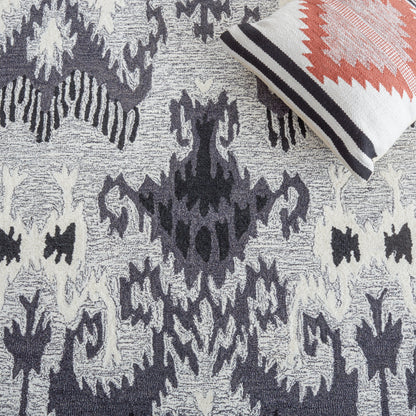 Safavieh Ikat Ikt652Z Grey/Black Area Rug