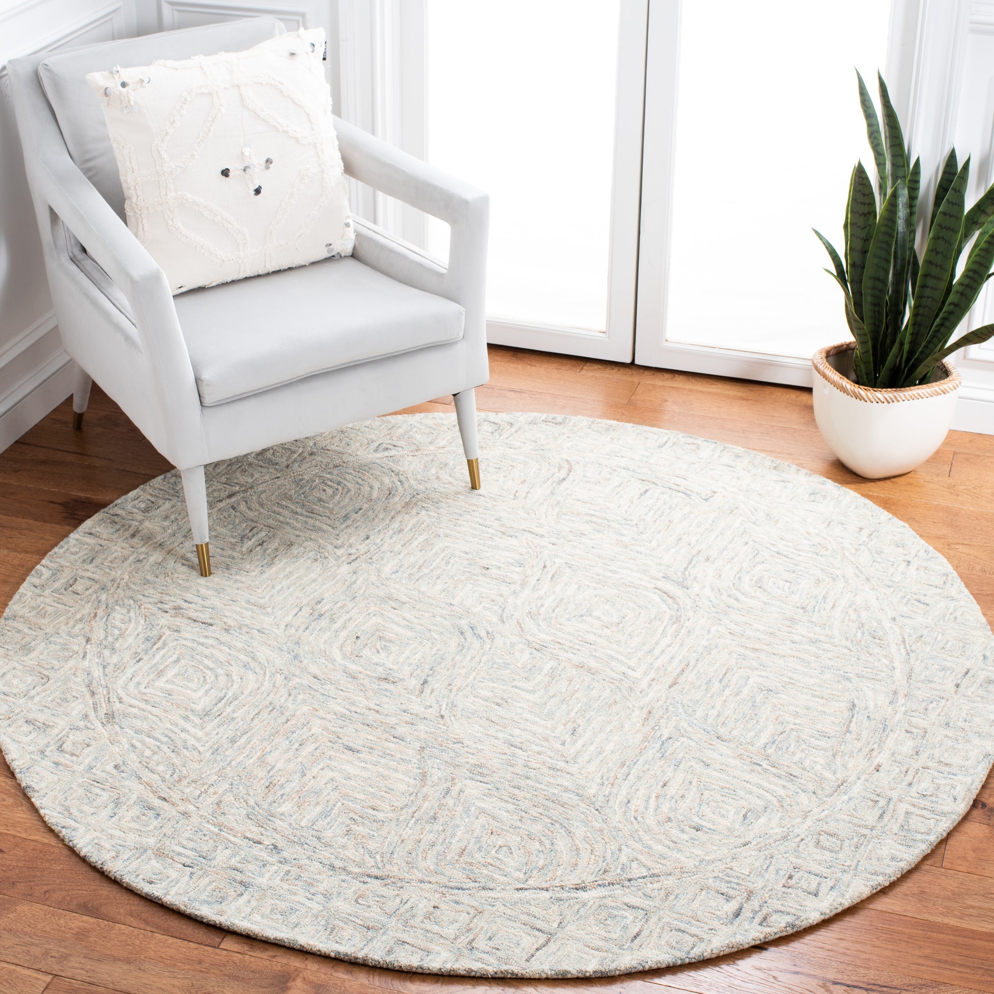 Safavieh Ikat Ikt703B Beige/Grey Area Rug