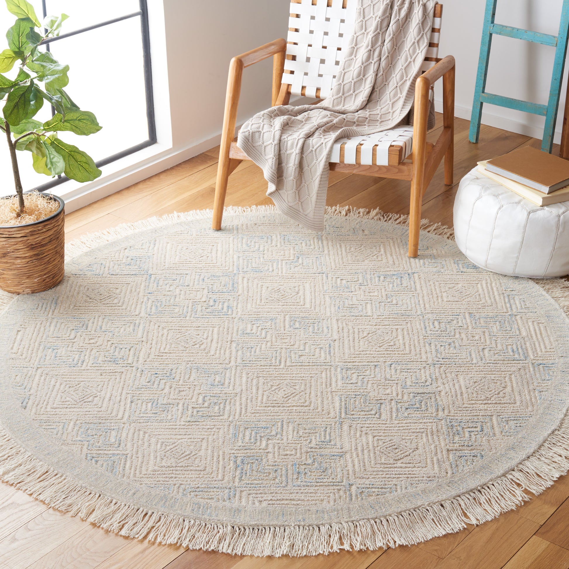 Safavieh Ikat Ikt802B Ivory/Grey Area Rug