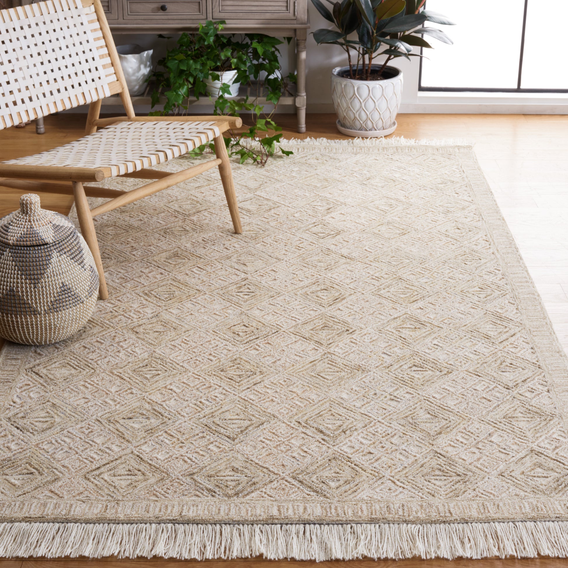 Safavieh Ikat Ikt803B Ivory/Sage Area Rug