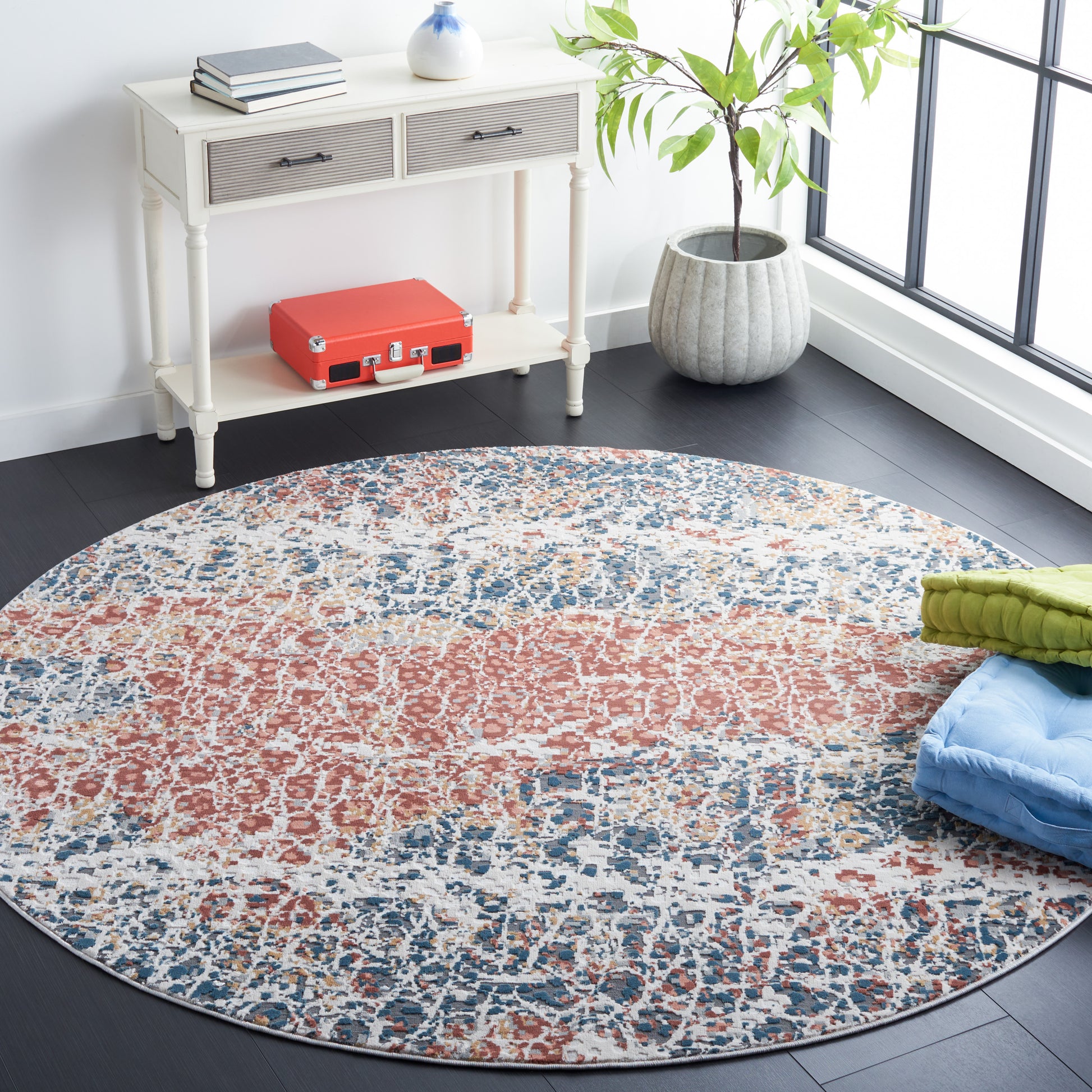 Safavieh Invista Inv592P Navy/Rust Area Rug