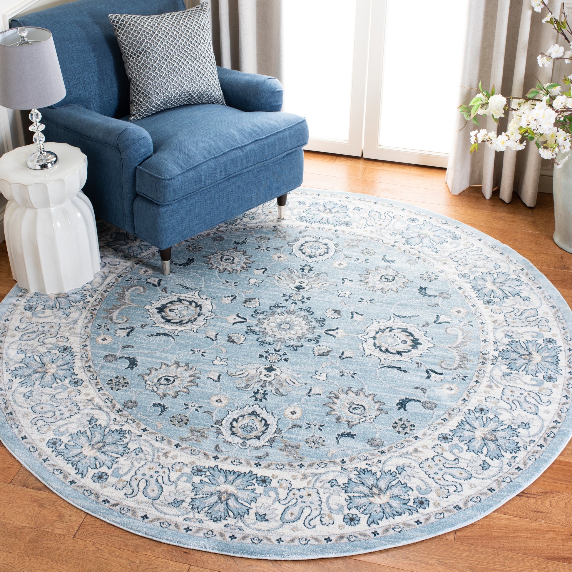 Safavieh Isabella Isa940M Light Blue/Cream Area Rug