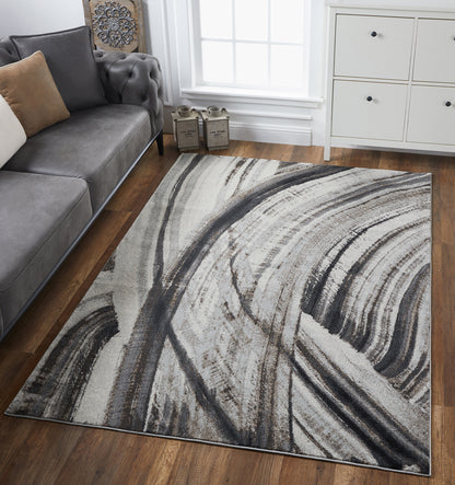 KAS Illusions 6218 Elements Ivory/Grey Area Rug