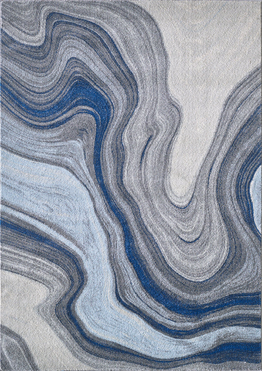 KAS Illusions 6227 Marble Blue/Grey Area Rug