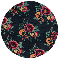 Safavieh Jardin Jar157Z Black/Pink Area Rug