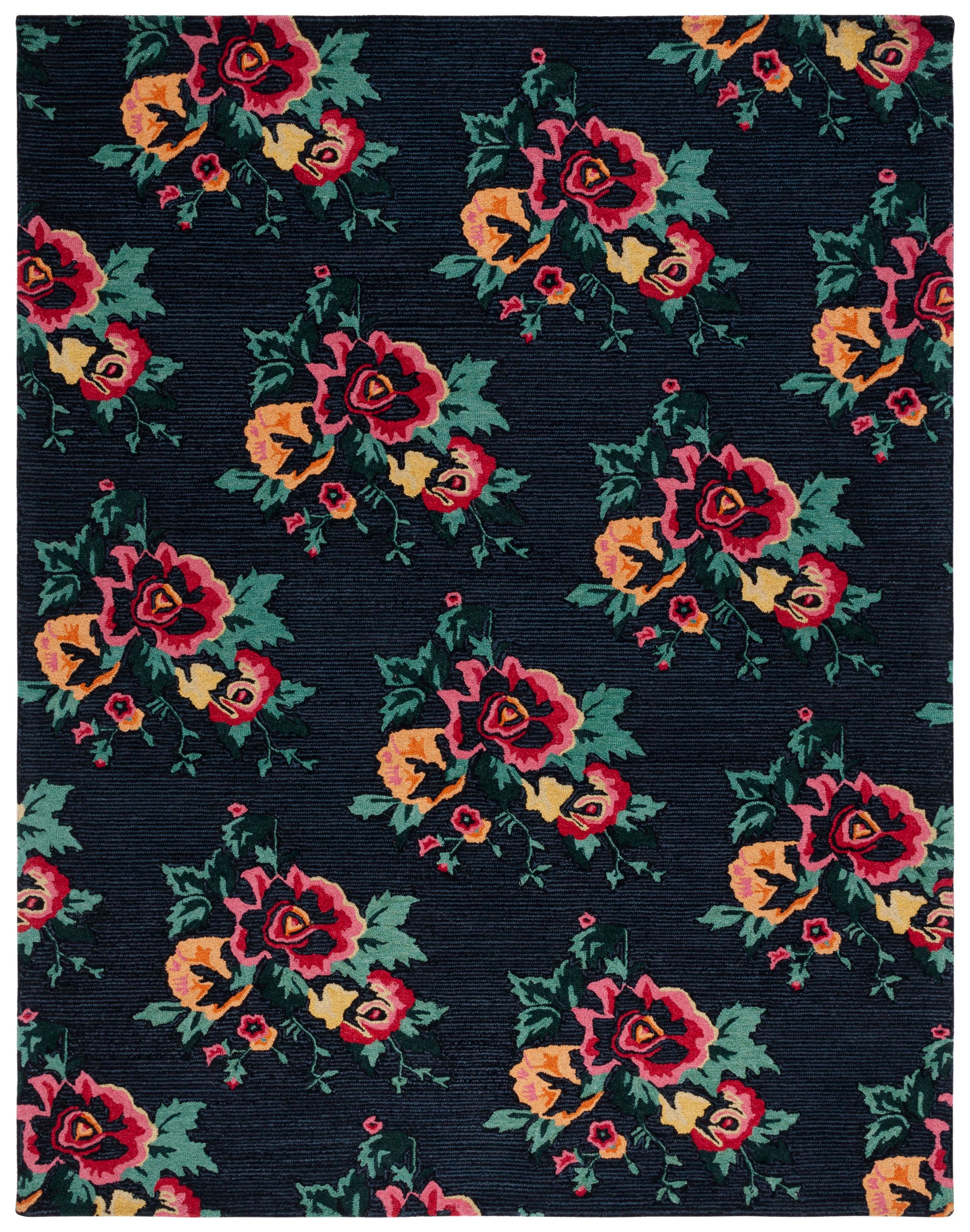 Safavieh Jardin Jar157Z Black/Pink Area Rug