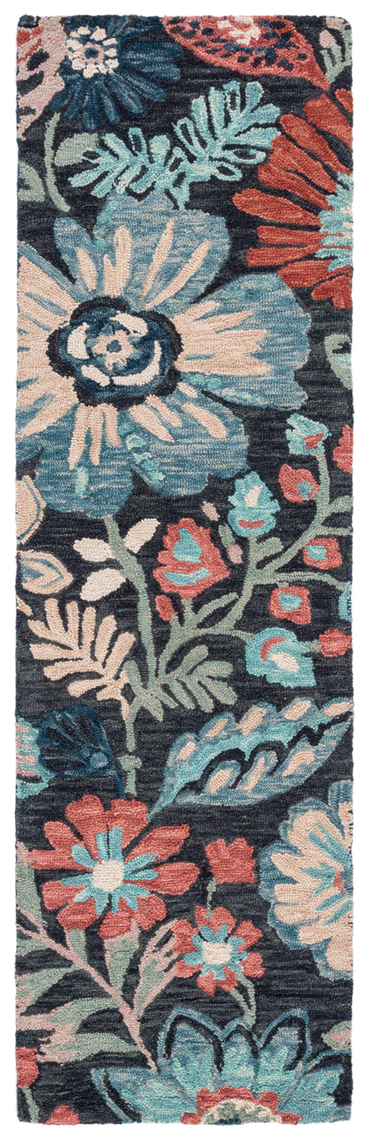 Safavieh Jardin Jar252H Charcoal/Blue Area Rug