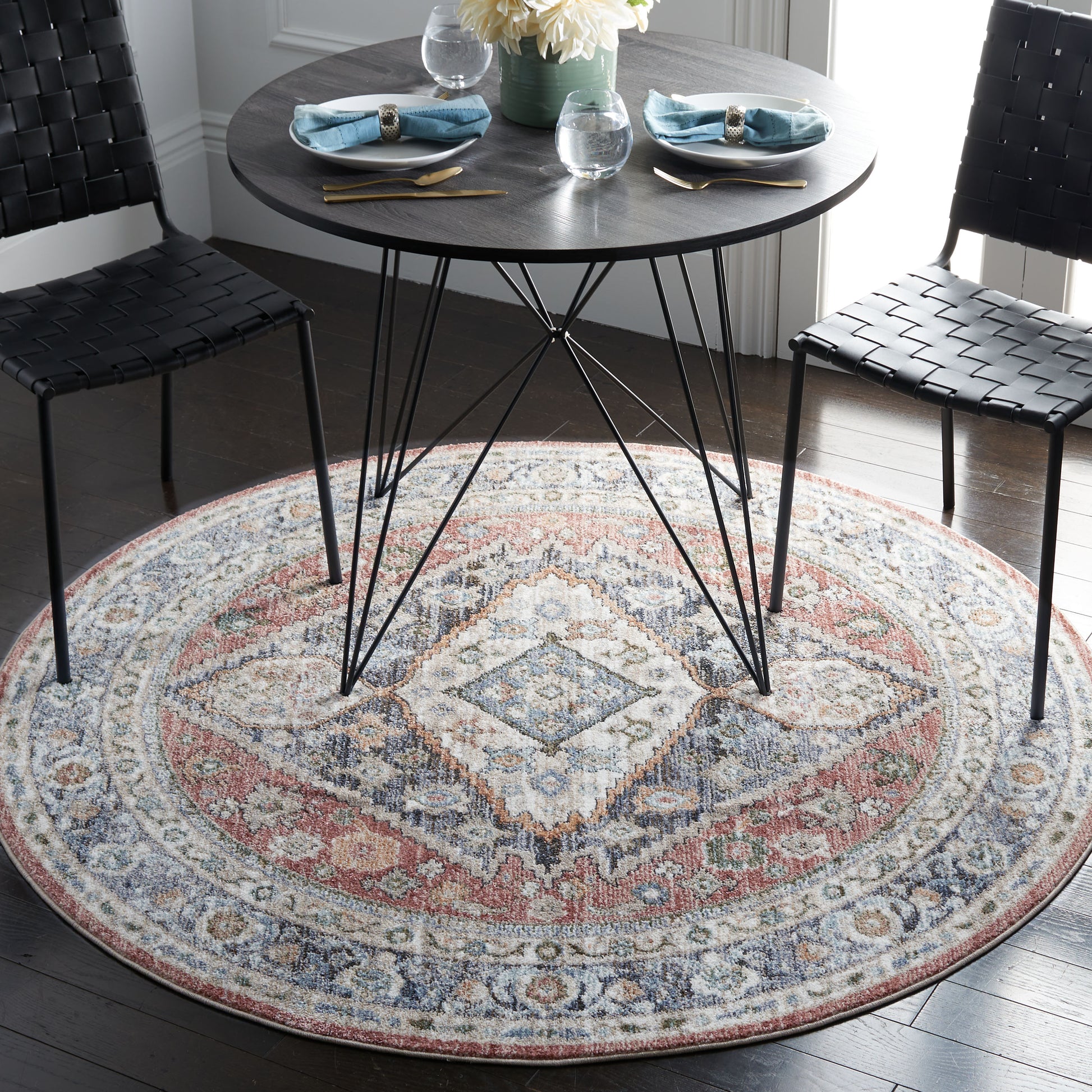 Safavieh Jasmine Jsm329P Rust/Navy Area Rug