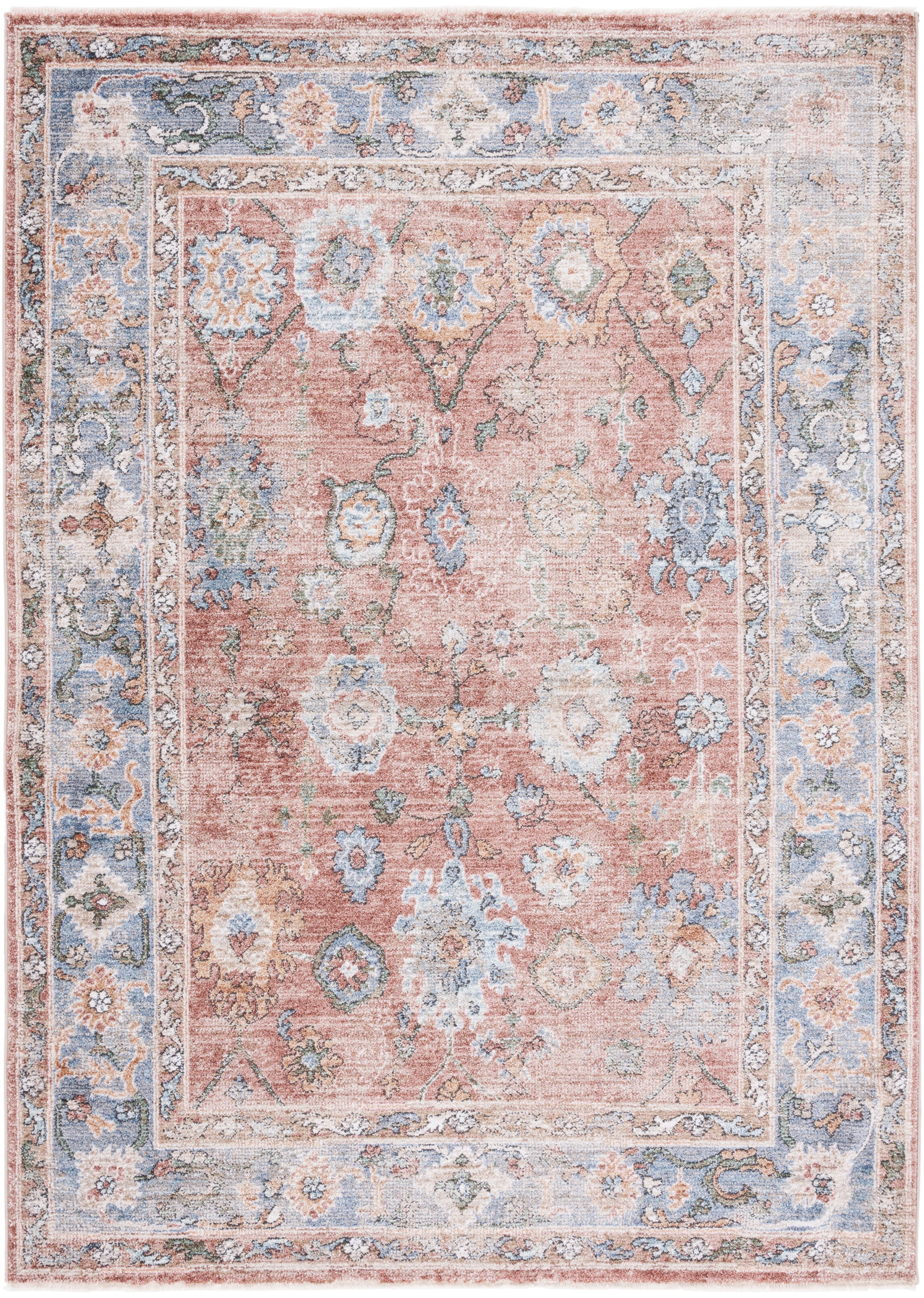 Safavieh Jasmine Jsm338P Rust/Blue Area Rug