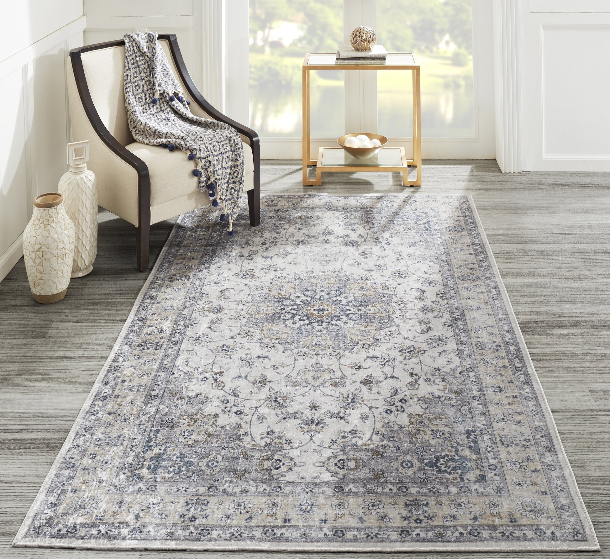 Momeni Karachi Kar-7 Grey Area Rug