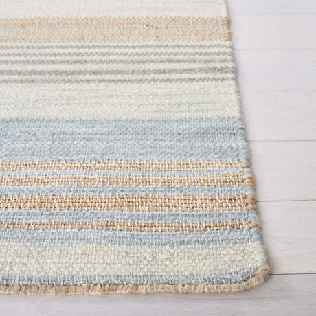 Safavieh Kilim Klm461L Natural/Light Blue Rug.