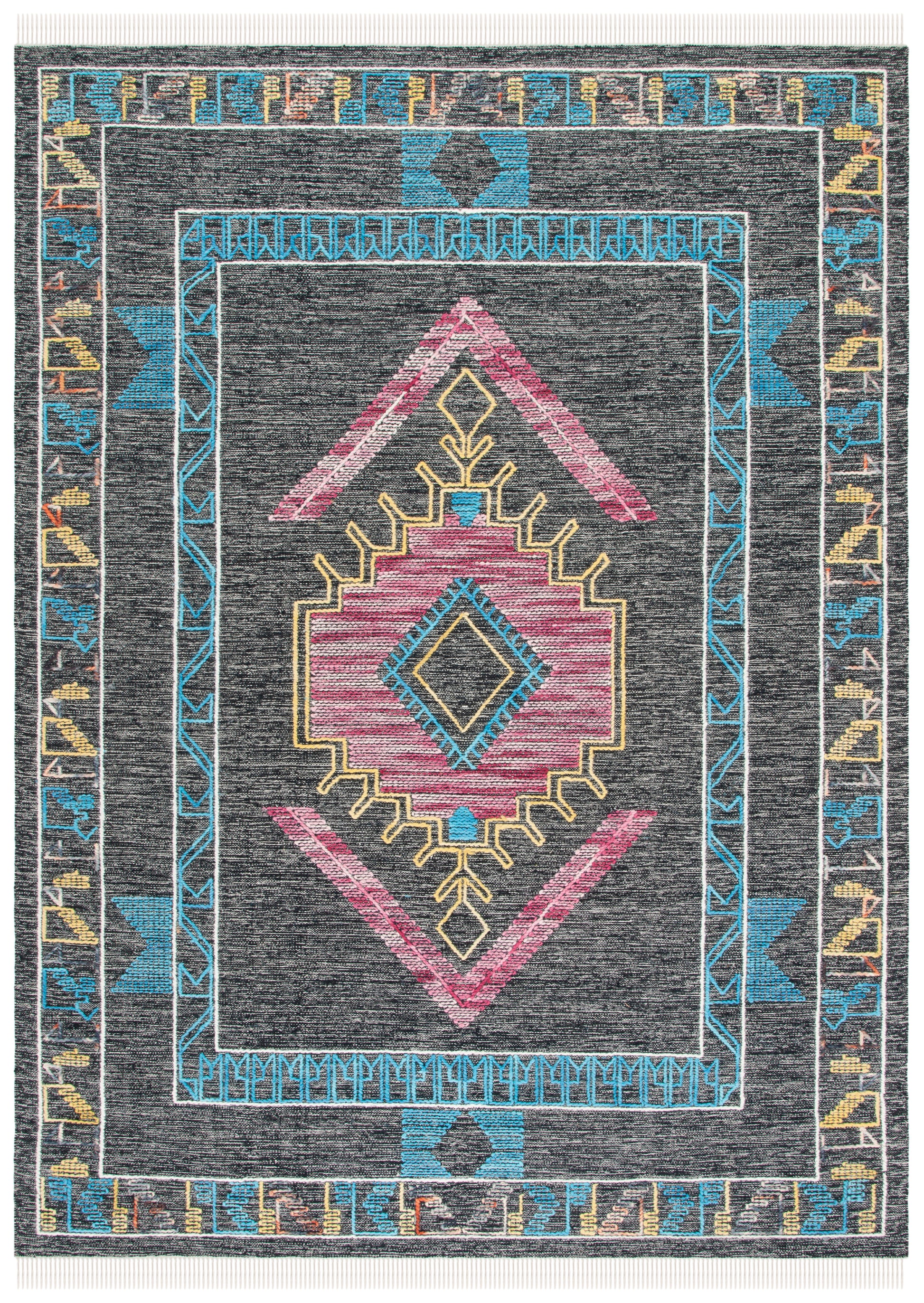 Safavieh Kilim Klm524Z Black/Pink Area Rug