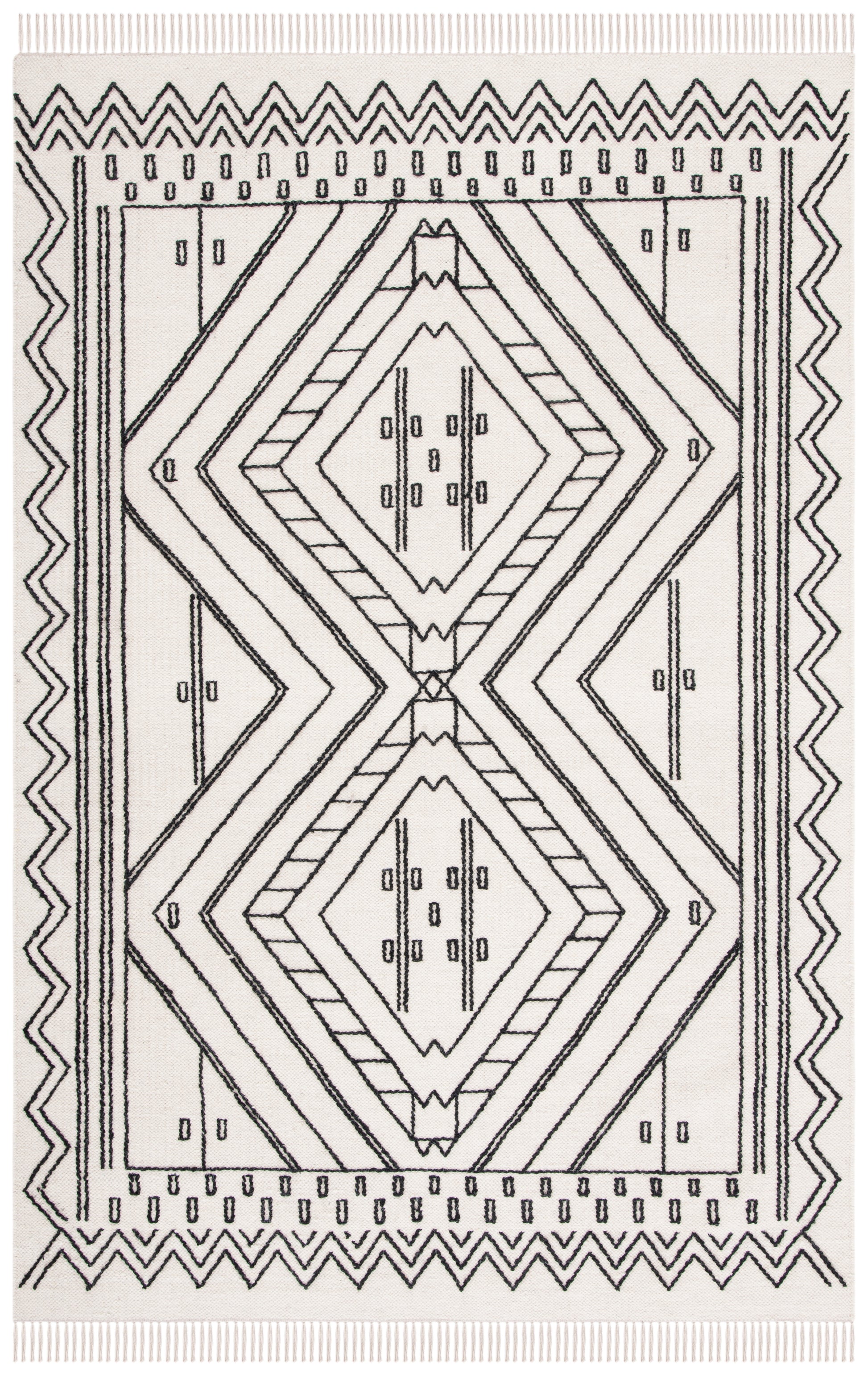 Safavieh Kilim Klm526A Ivory/Black Area Rug