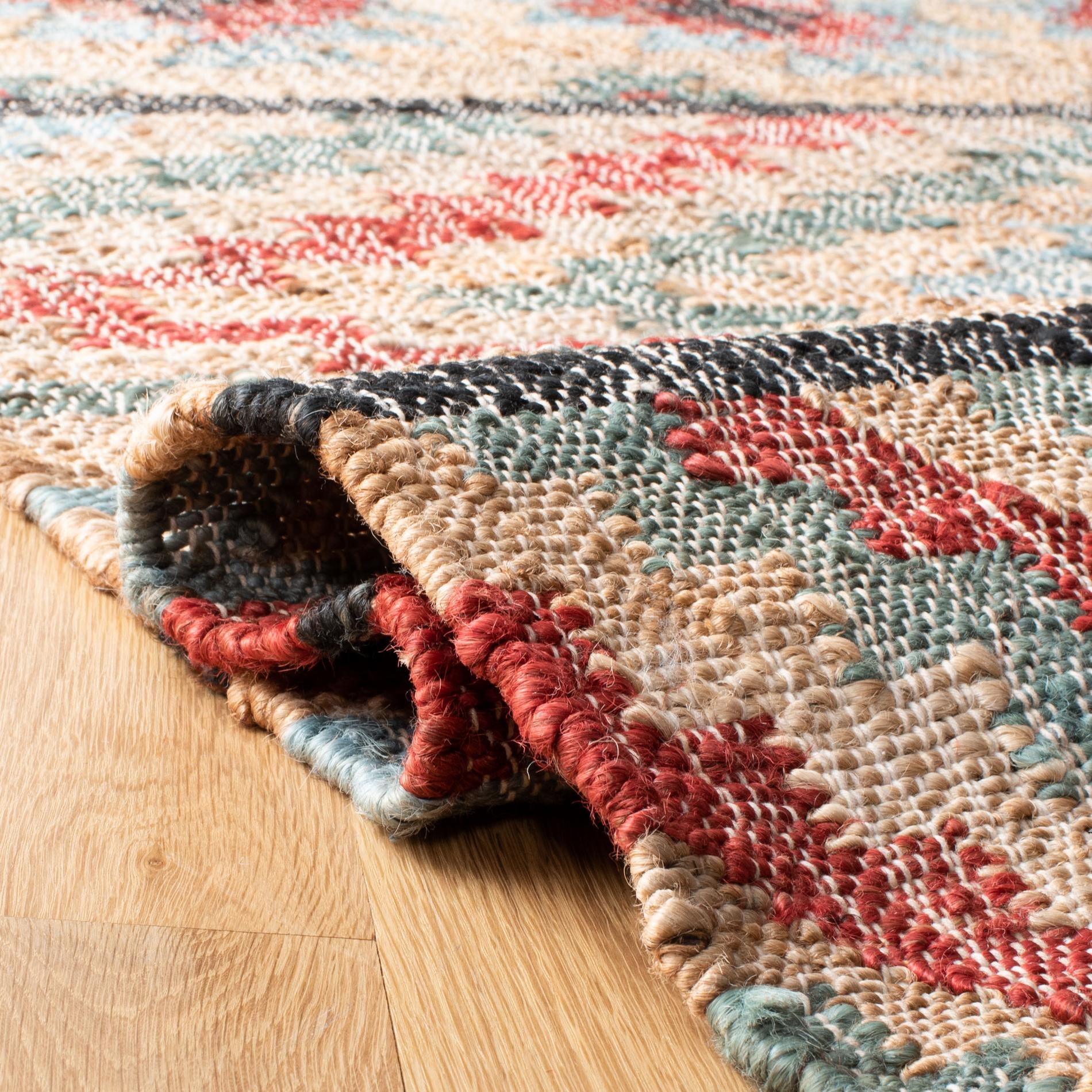 Safavieh Kilim Klm758Q Natural/Red Area Rug