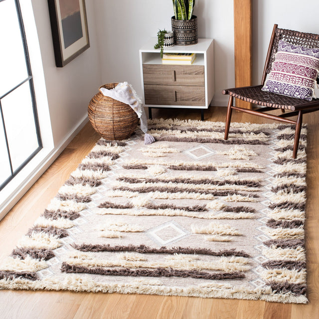 Safavieh Kenya Kny458A Ivory/Brown Rug.