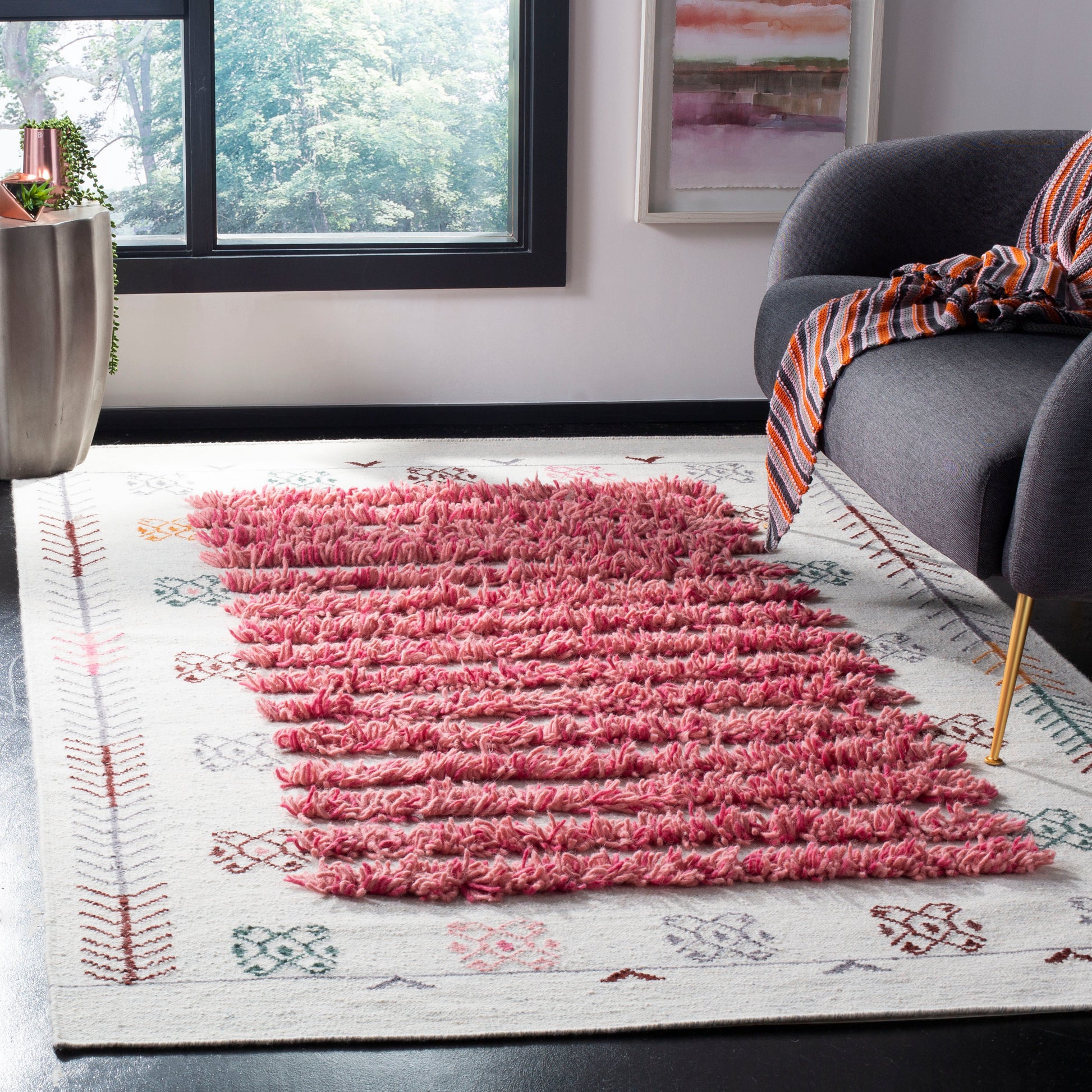 Safavieh Kenya Kny912U Ivory/Pink Area Rug