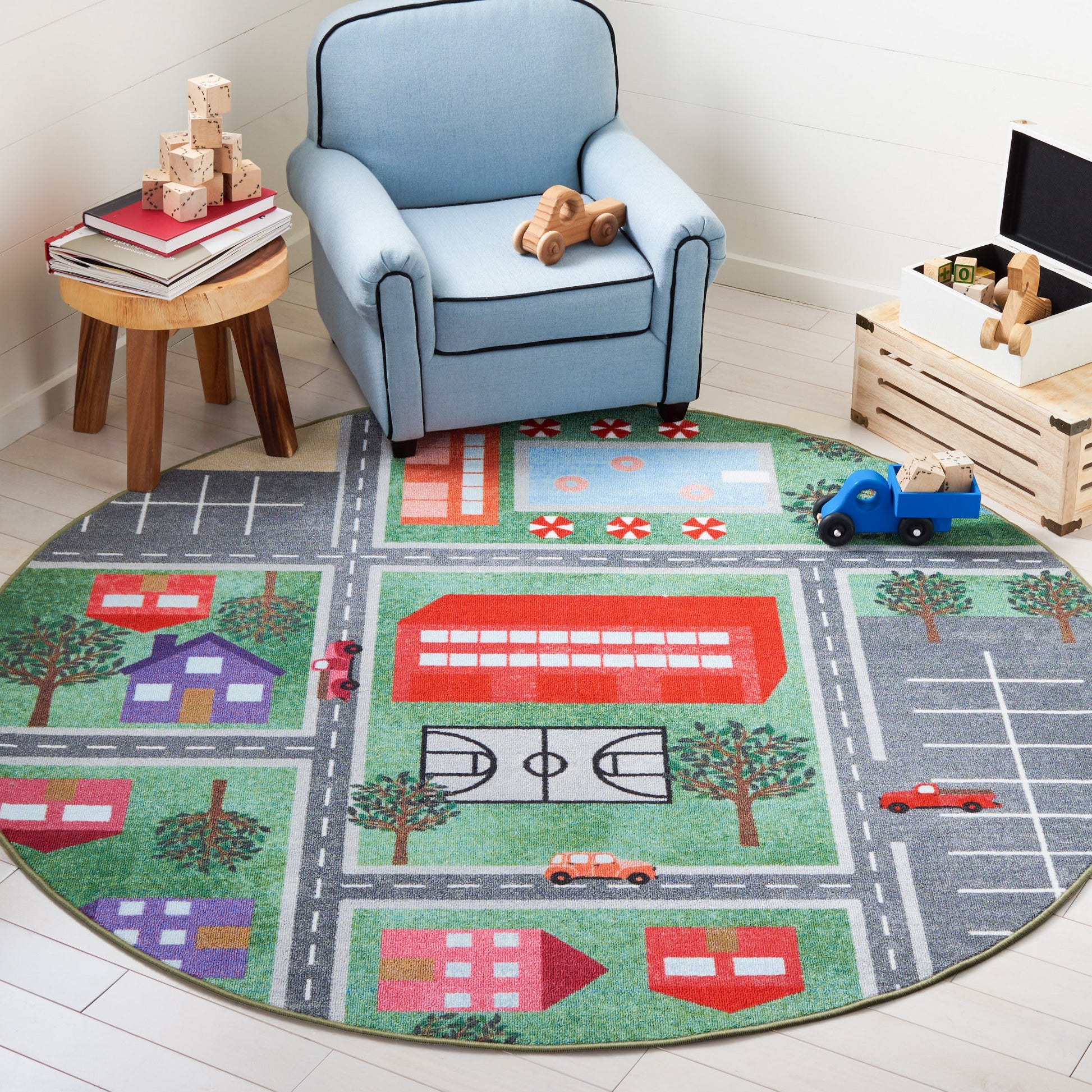 Safavieh Kids Playhouse Kph200Y Green/Charcoal Area Rug