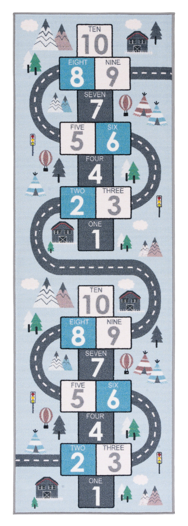 Safavieh Kids Playhouse Kph226F Grey/Blue Rugs.