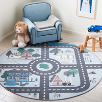 Safavieh Kids Playhouse Kph232M Blue/Dark Grey Area Rug