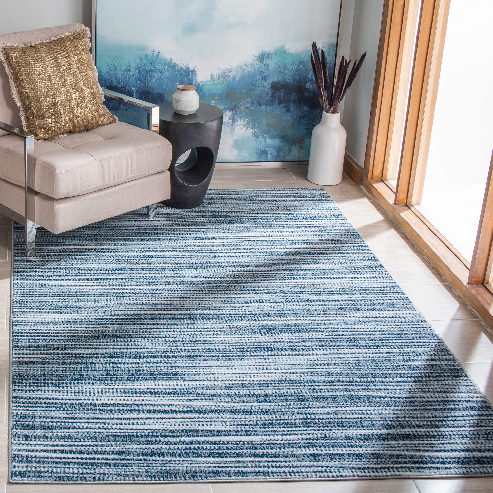 Safavieh Lagoon Lgn243N Navy/Ivory Area Rug