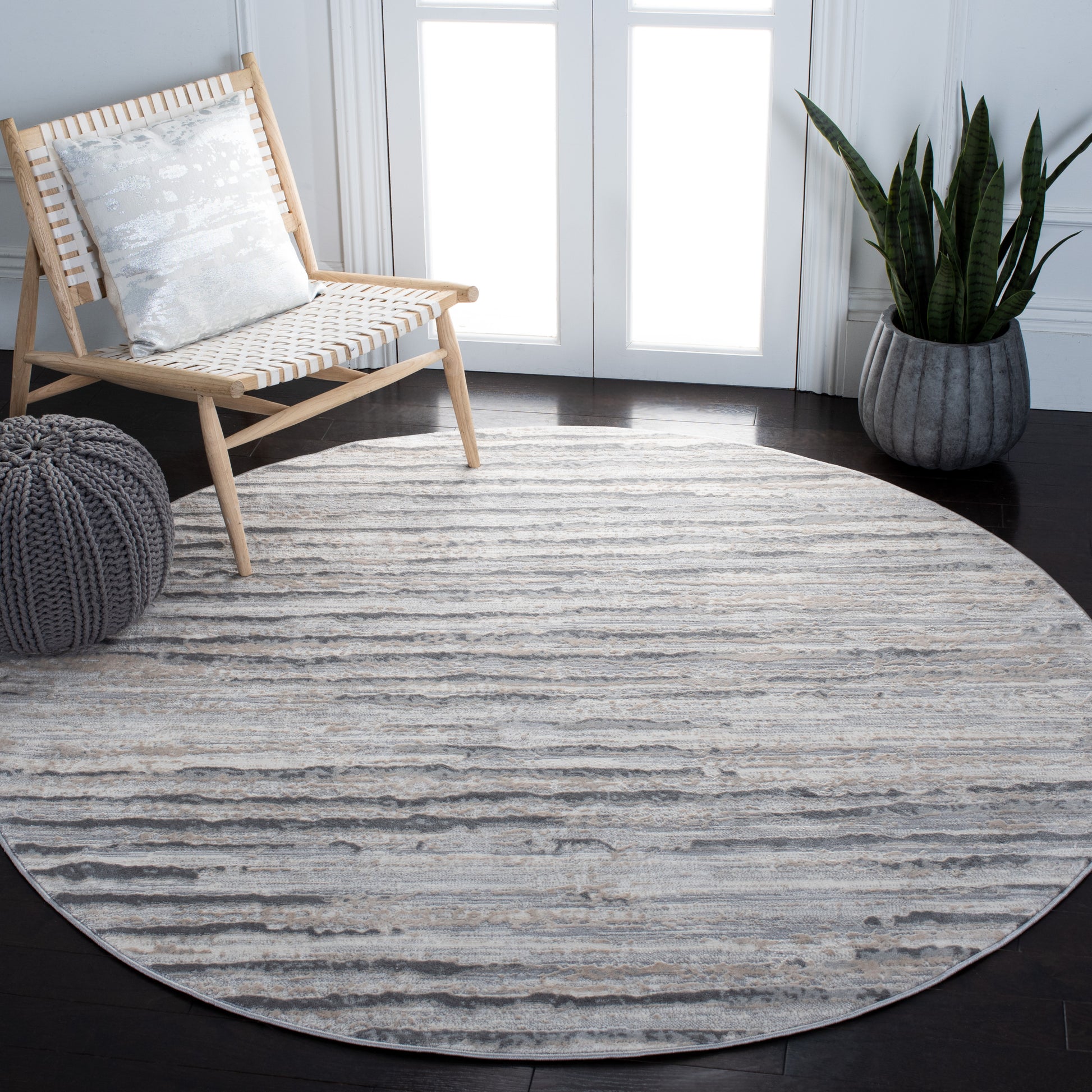 Safavieh Lagoon Lgn518G Grey/Dark Grey Area Rug