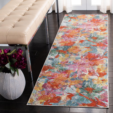 Safavieh Lillian Lln359A Blue/Orange Rug.