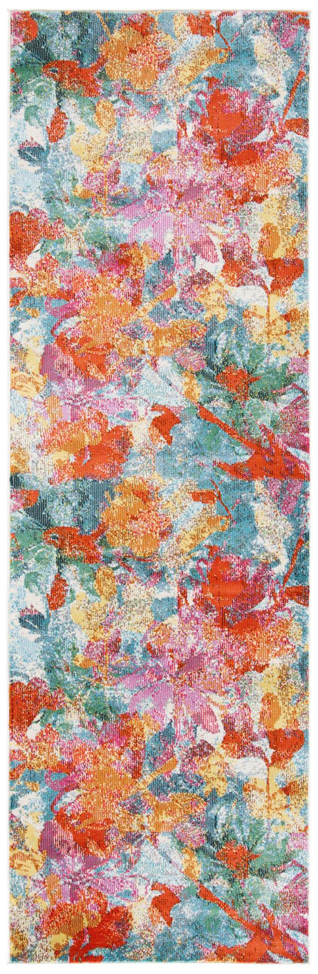 Safavieh Lillian Lln359A Blue/Orange Rug.