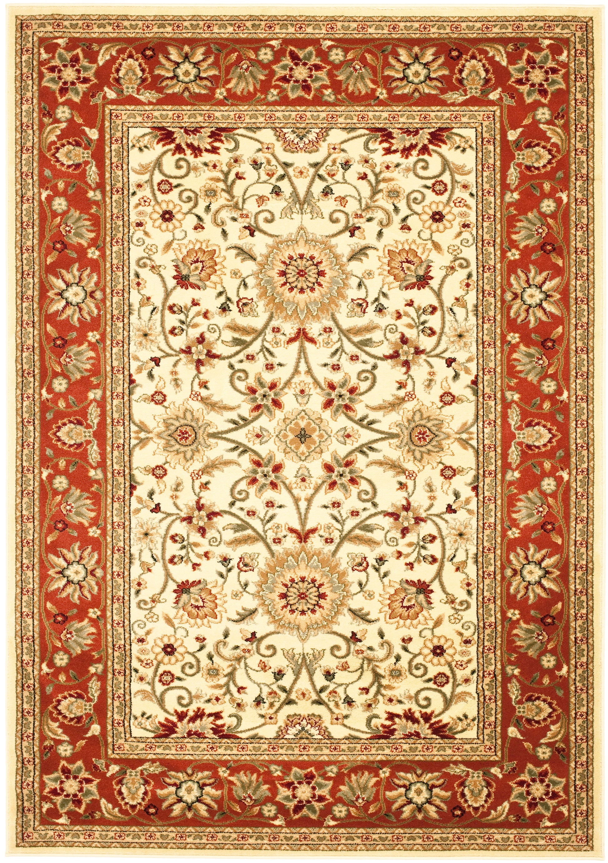 Safavieh Lyndhurst Lnh212R Ivory/Rust Area Rug